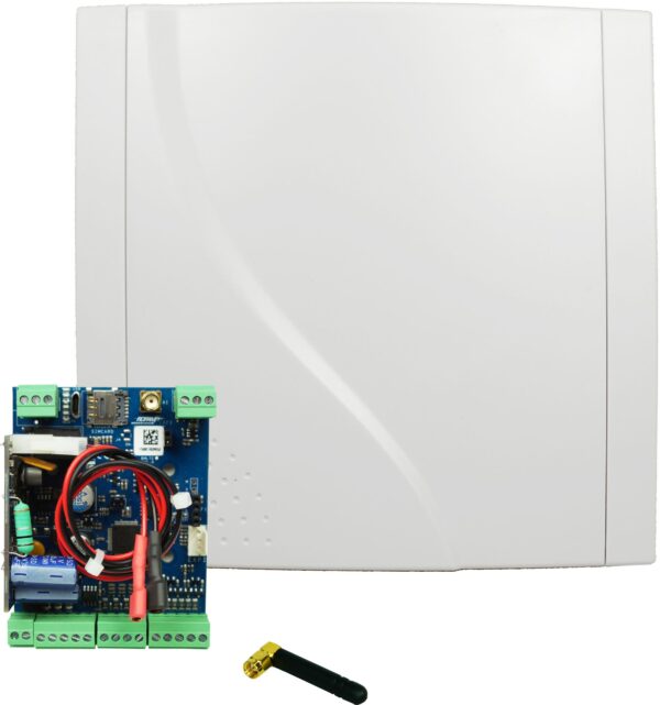 ROPAM Basic4G-PS-SET: Basic4G-PS/AT-GSM-MINI90/O-R3P/PS-3024/ zestaw, moduł LTE w obudowie  natynkowej z zasilaczem AC/DC i anteną GSM/LTE