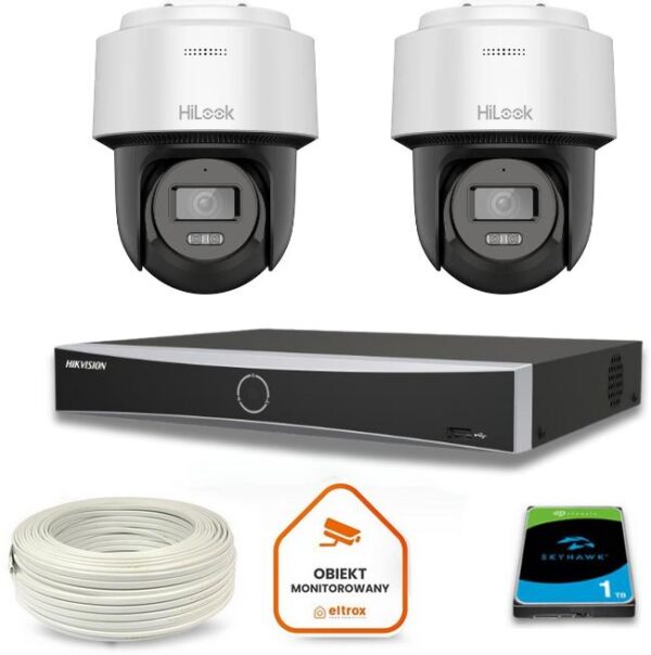 Zestaw monitoringu Hilook 2 kamery IP PTZ-N6-P