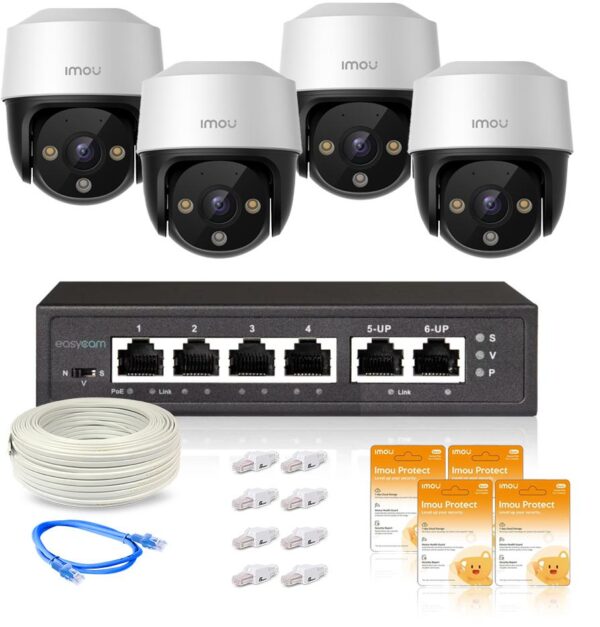 Zestaw 4 kamer IP Imou Cruiser 2MP POE z chmurą Imou Protect Basic