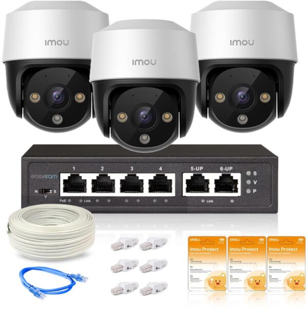 Zestaw 3 kamer IP Imou Cruiser 4MP POE z chmurą Imou Protect Basic