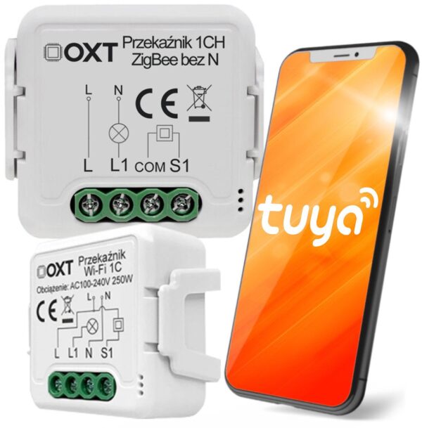 Moduł OXT mini przekaźnik 1 obw. bez N ZigBee TUYA