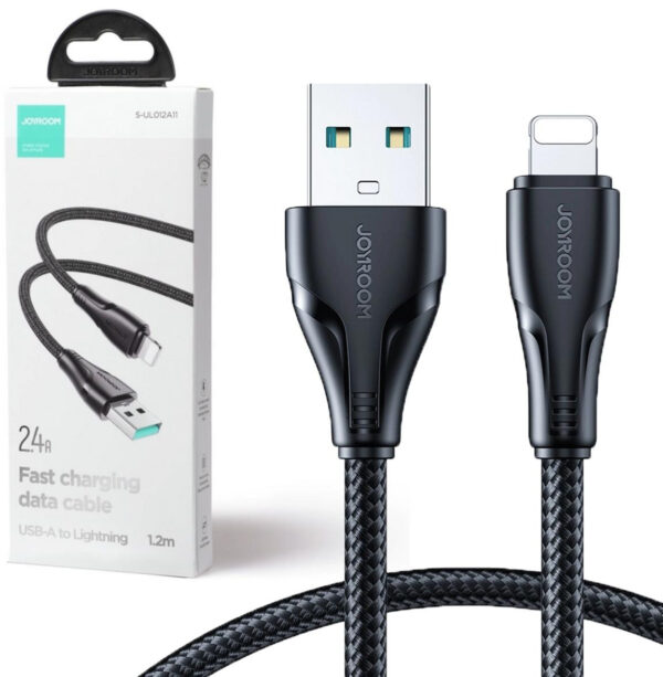 Kabel USB-A / Lightning Joyroom S-UL012A11 120cm 2.4A w oplocie czarny