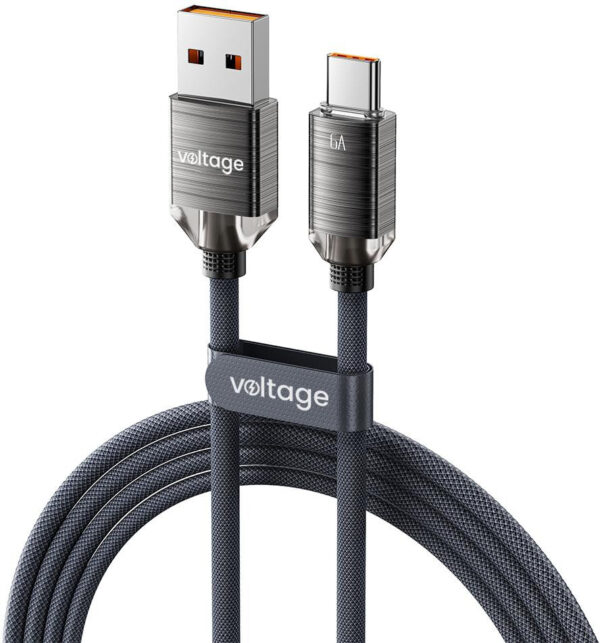 Kabel USB-A / USB-C Voltage PureCrystal 66W 200cm czarny