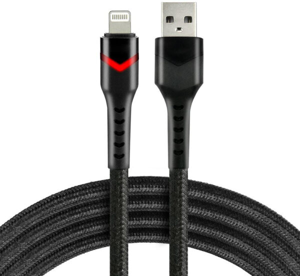 KABEL USB-A / Lightning Apple iPhone LED RGB everActive CBB-1IBR 100cm 2,4A