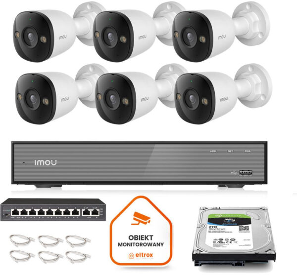 Zestaw monitoringu Imou 6x kamera PS3E-8Q0 8MP POE