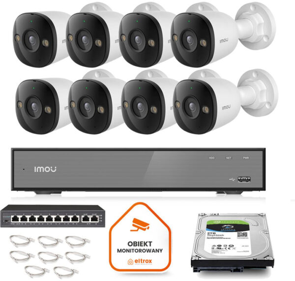 Zestaw monitoringu Imou 8x kamera PS3E-8Q0 8MP POE