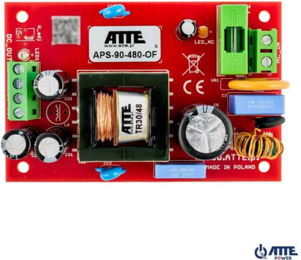 Zasilacz sieciowy SMPS 48V 2A 90W ATTE APS-90-480-OF