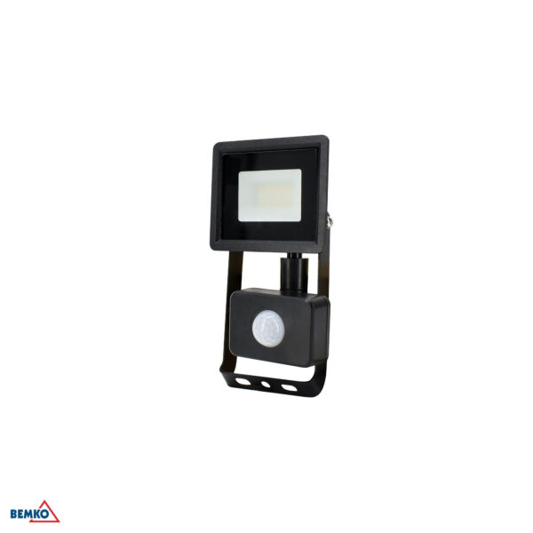 Naświetlacz LED SMD KASTEL 10W 4000K 800LM IP65 czarny cz. pir