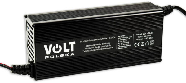 Prostownik Volt Polska do akumulatorów LiFePO4 12V 20A
