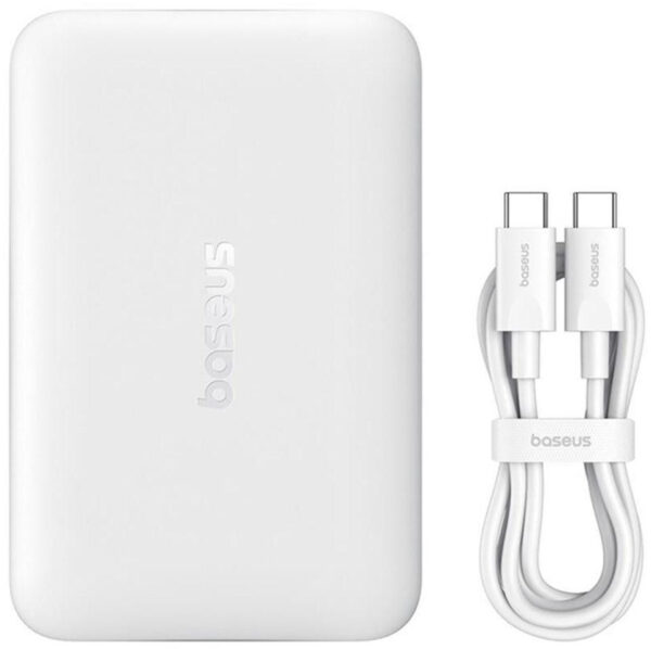 Powerbank Baseus EnerFill FM11 Ultra-Mini 10000 mAh 22,5 W PD 3.0 QC 3.0 biały MagSafe + kabel USB-C