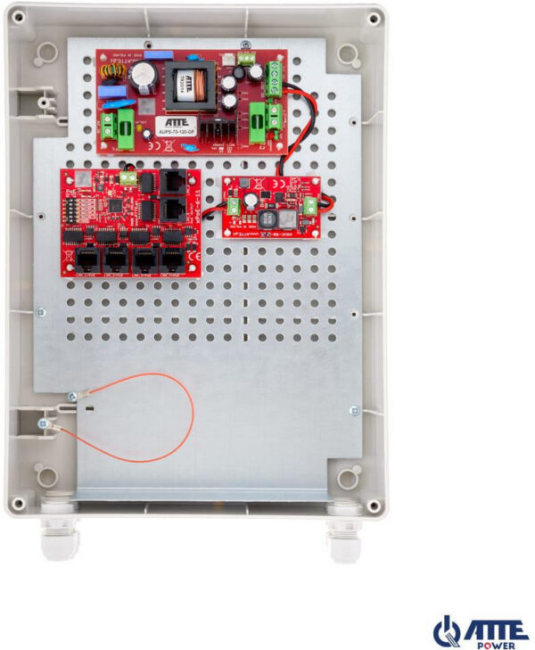 SWITCH POE 5-PORTOWY Z ZASILANIEM BUFOROWYM ATTE IPUPS-5-11-XL2