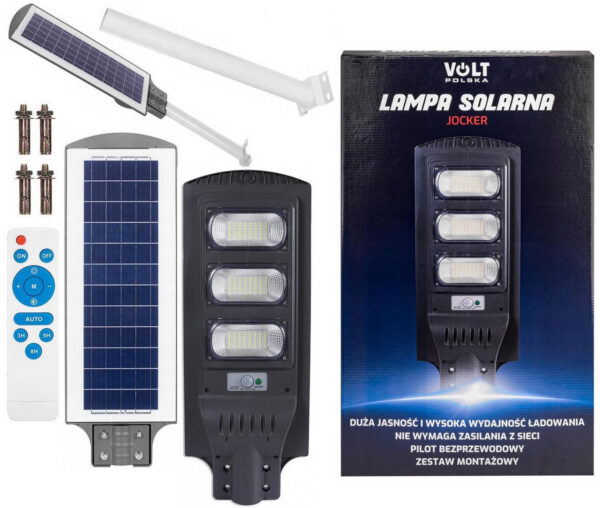 Lampa solarna VOLT POLSKA JOCKER 120 + panel 12W + 12.000mAh + pilot