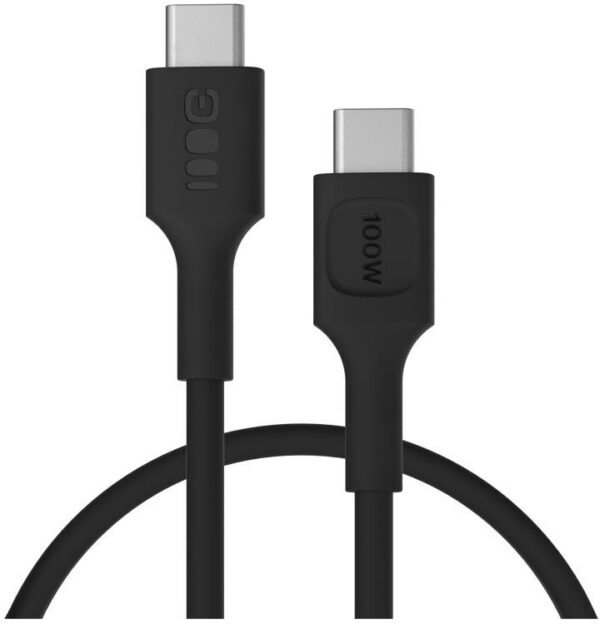 KABEL USB-C / USB-C Greencell PowerFlex 30cm PD 100W czarny silikonowy