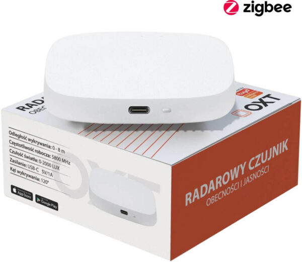 OXT Czujnik radar obecności jasności USB ZigBee TUYA T165