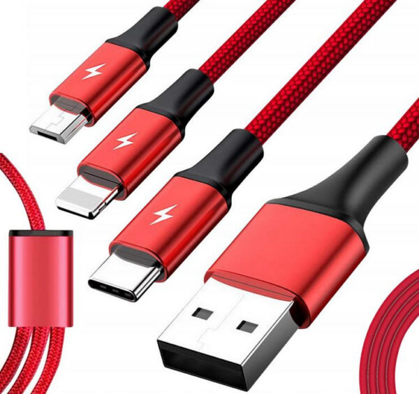 Unitek 3-in-1 USB Kabel ładujący C4049RD