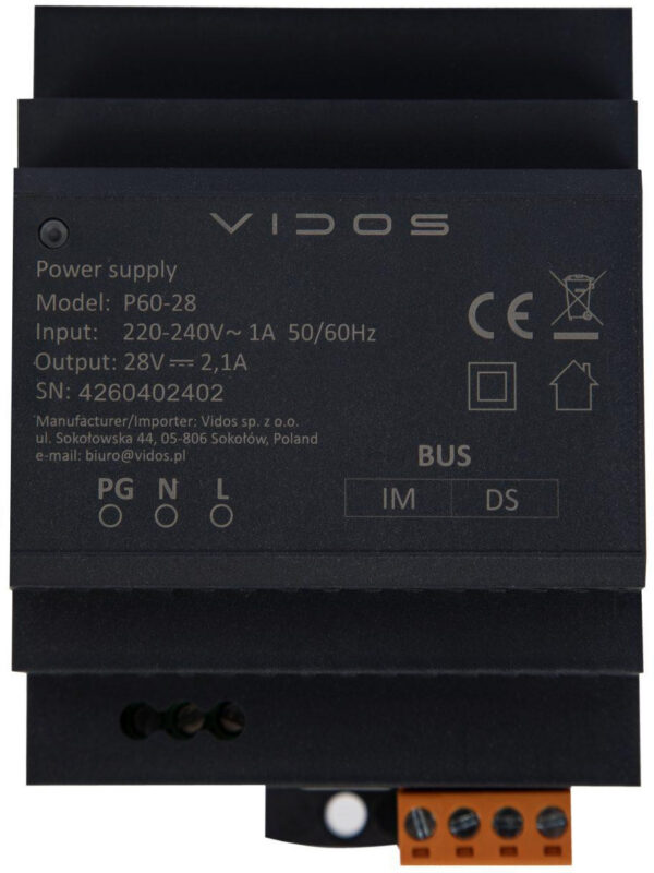 Zasilacz VIDOS DUO IP P60-28